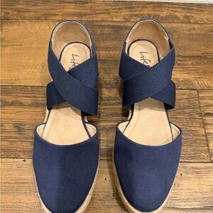 Life Stride Women's Dark Blue Espadrille Flats